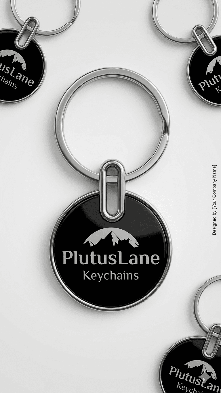 METAL GLASS KEYCHAIN