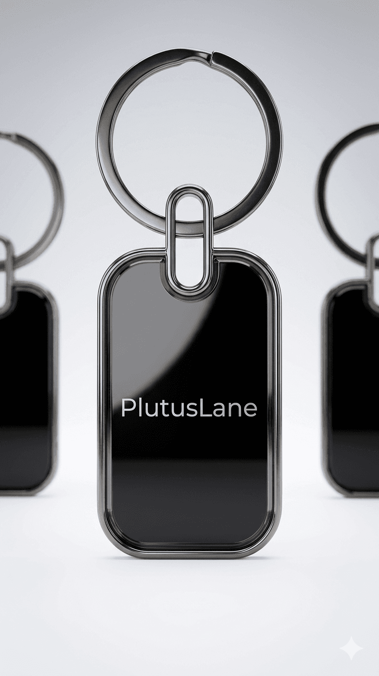 METAL GLASS KEYCHAIN